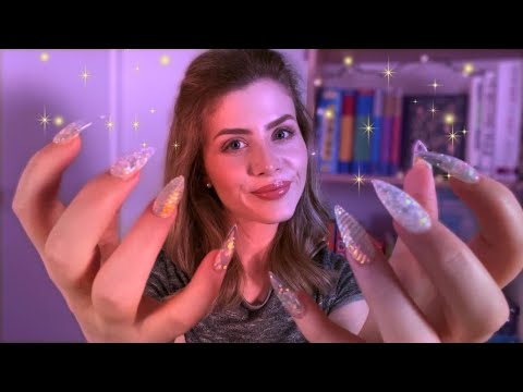 ASMR || ✋ Hypnotizing Hand Movements w/ long nails 💅 [Semi Inaudible]