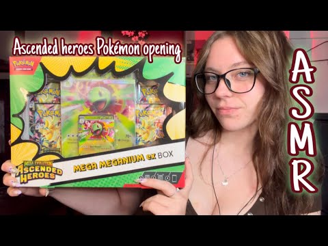 ASMR Mega Meganium EX Pokémon box opening | Ascended Heroes