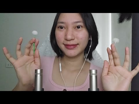 ASMR Fluffy Ear Cleaning ทำความสะอาดหู แคะ ปั่น ไม้ขนฟูอย่างเดียว 🦻☁️