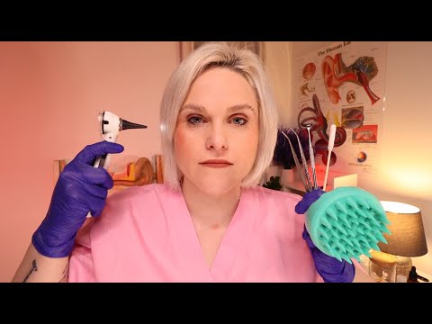 ASMR: The MOST Relaxing Ear, Nose & Throat Doctor Check Up (ENT) Ear Exam & Ear Cleaning
