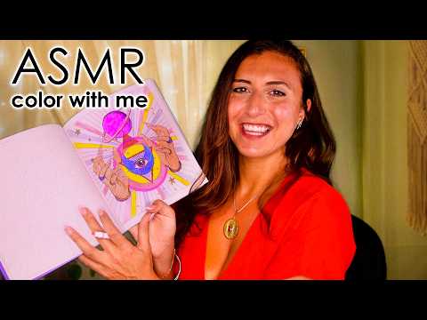 ASMR Color With Me 🎨 Coloring Book With Satisfying Marker Sounds & Tingly Whispering