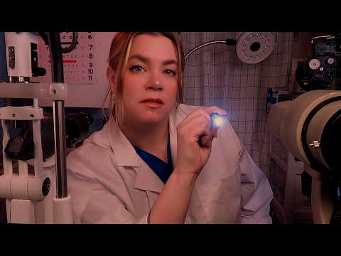 ASMR Eye Exam 👀 You Have Floaters | Slit Lamp, Keratometer | Medical Roleplay