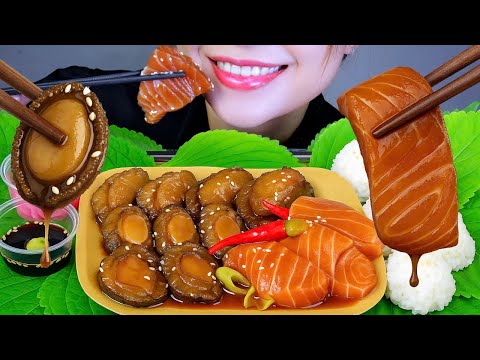 ASMR Soy Sauce Feast: Abalone, Salmon, and Shrimp Marinated to Perfection | LINH-ASMR