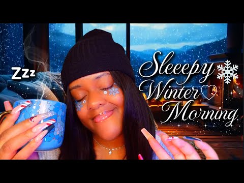 ASMR ❄️☃️✨Sleeepy Winter Morning w/ Close Deep Whispers & Tingles..♡🌙 (Sleep Inducing..💤)