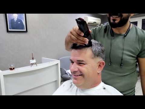 ASMR TURKISH BARBER MASSAGE SKIN FADE HAIR CUT HEAD MASSAGE HAIR WASH