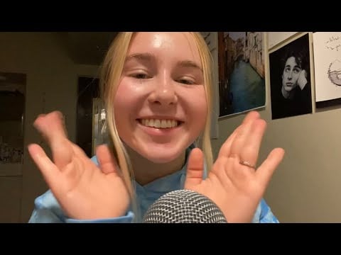 ASMR | REPEATING TRIGGER WORDS & CLOSE UP TRACING