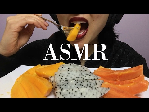 ASMR FRUIT PLATTER (SOFT EATING SOUNDS) Light Whispers | SAS-ASMR (Q&A Questions?)