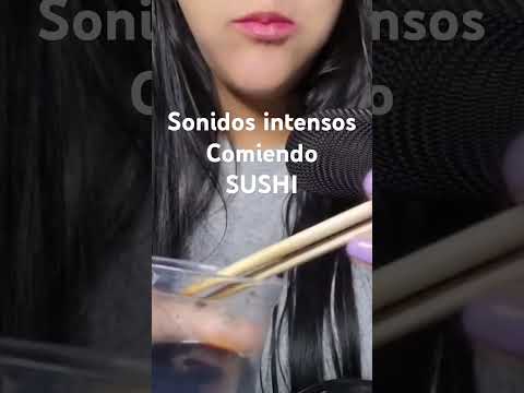 ASMR comiendo sushi, sonidos intensos #mukbang #asmreating #eating #food #eatingsounds #relax
