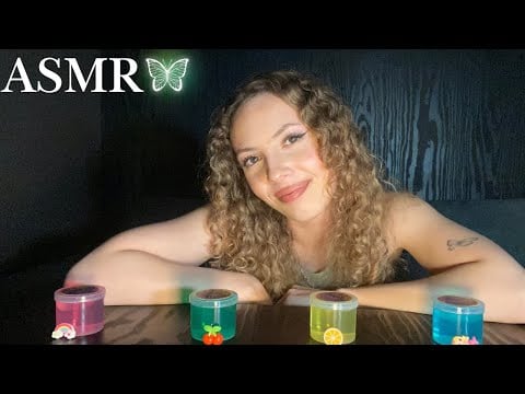 ASMR| Playing with Slime (Gooey, Stretchy sounds) 💚🍒
