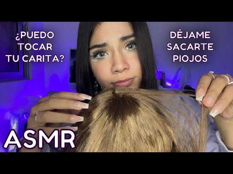 ASMR ESPAÑOL / Te QUITO los PIOJITOS + ¿PUEDO TOCAR tu CARITA? + DÉJAME CORTAR tu CABELLO