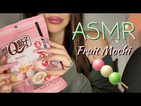 ASMR Eating FRUIT MOCHI 🍡 | Up-Close Soft & Chewy Sounds (No Talking)