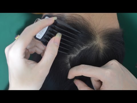 ASMR Scalp Scratching, Relaxing Hair Combing, Hair Play, Hair Parting Real Person For Stress Relief