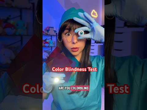 ASMR color blindness test with girl Doctor 😖 #asmr #shorts #comedy