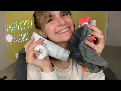 ASMR | Birthday Haul (tapping, lid sounds, whispers) 🥰🥰