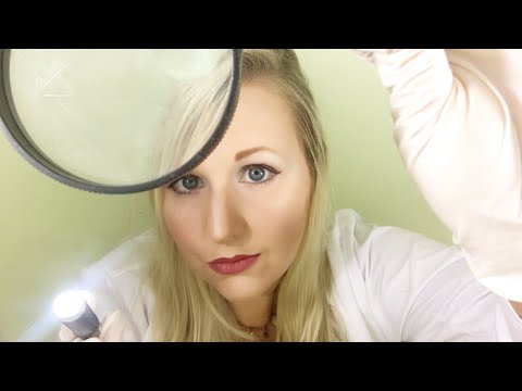 ASMR EYE EXAM | PEN LIGHT, GLOVES, BREATHING