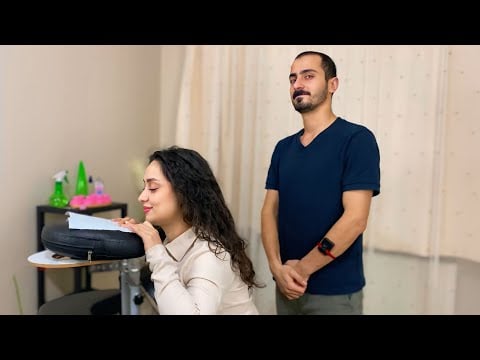 ASMR | Strong back and neck chair massage by Yakup