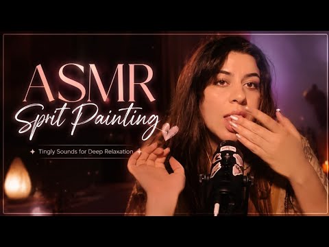 Asmr spit painting your face For your sleep mouth sounds 
