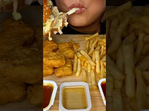 McDonald’s Feast! #asmr #chicken #burger