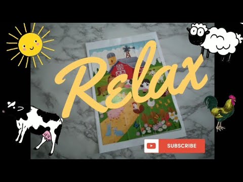 LOFI ASMR TRIGGERS: 🐔🐓🦋FARM ANIMALS🐷🐄🦃 STICKER PUZZLE #34 (Whispering, Sticker Peeling, Tapping)