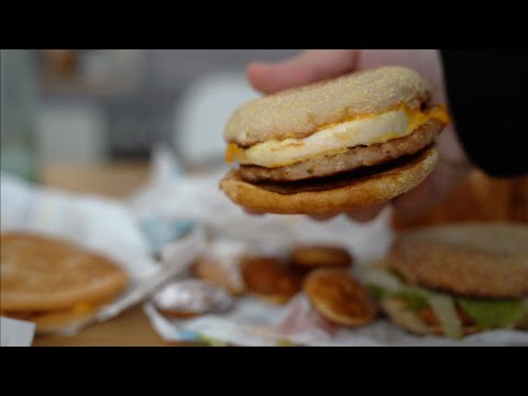 ASMR McDonalds New Breakfast Menu in Germany, Weird Eating