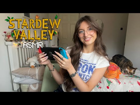 ASMR Stardew valley gameplay🍄 (switch controller clicking, screen tapping, close whispers)