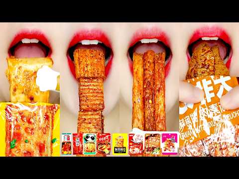 SPICY CHINESE SNACK (Latio, Enoki) 중국 간식 이모지 입술 먹방 EMOJI FOOD EATING SOUNDS [ASMR MUKBANG]