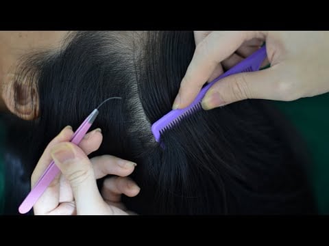 ASMR Relaxing Scalp Check, Scalp Picking, Plucking Grey Hair For Deep Sleep ( No Talking )