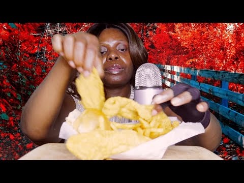 EWM Fried Fish With Hot Peppers ASMR Eating Sounds