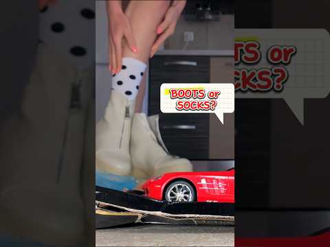 Boots & Socks vs. Mercedes Toy Car! Oddly Satisfying Crushing Toys! ASMR