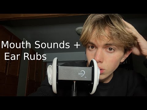 ASMR VERY RELAXING Mouth Sounds + Ear Rubs (3DIO)