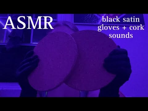 ASMR black satin latex gloves + cork while we catch up on my life ❤️