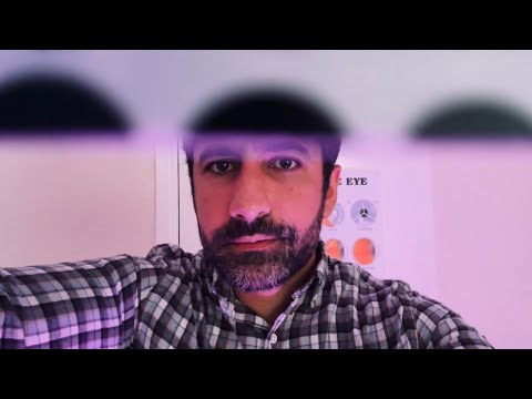 ASMR Eye & Head measuring (ft. FAN WHITE NOISE)