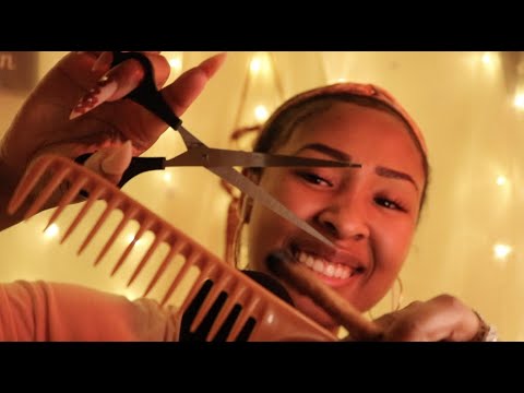 ASMR Removing Obstacles, Cutting, Combing, Smoke Clearing, Whispers | Hand Movements