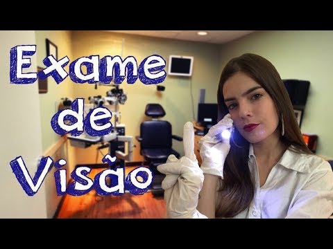 ASMR EXAME DE VISÃO 👓 -roleplay português (mouth sounds, hand movements, tapping)