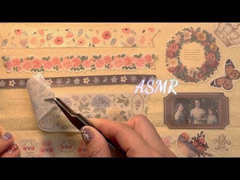 Satisfying Tape Peeling ASMR | Masking Tape & Stickers | No Talking