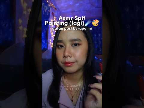ASMR Spit Painting 🎨💦☄️👄#asmr #mouthsounds #spitpainting