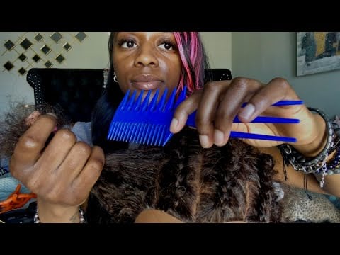ASMR 💙 Big Sis Braids Your Hair Roleplay 