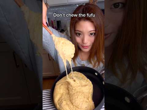 Secretly making fufu at midnight be like… #food #eating #mukbang #cheese