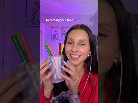 Sketching your beautiful face 🎨 #asmr #relax #asmrforsleep #tingles