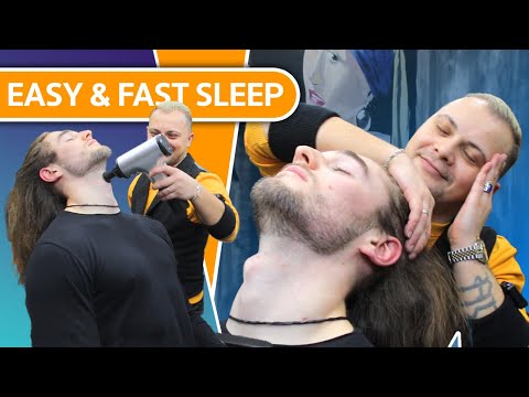 SLEEP FAST | ASMR Head Massage In Real Barber Shop (asmr entertainment)