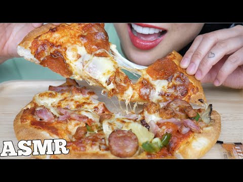 ASMR PIZZA (DELUXE PEPPERONI HAWAIIAN) EATING SOUNDS | SAS-ASMR