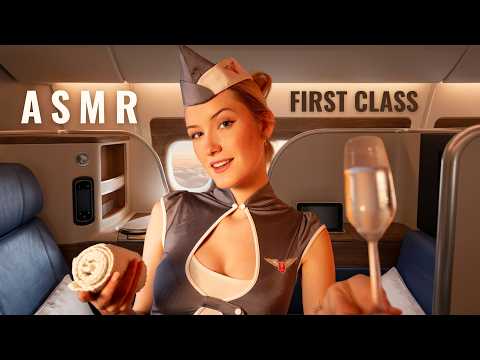 First Class Flight Attendant ✈️ ASMR (ultimate comfort and luxury)