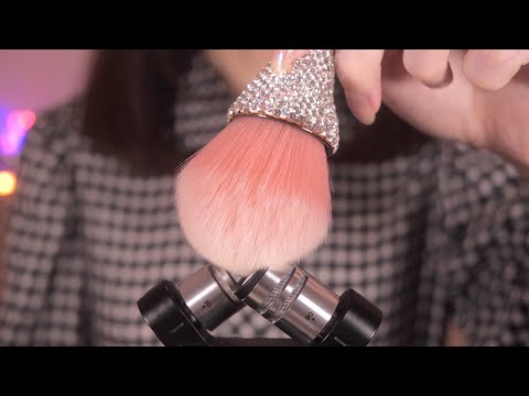ASMR Gentle Fluffy Triggers & Mic Brushing for Sleep 💤 Face Brushing + Hand Movement (No Talking)