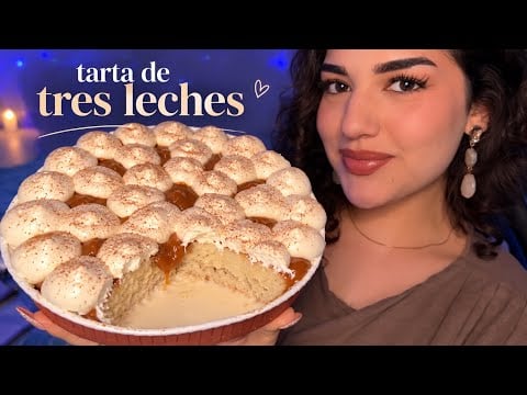 ASMR COMIENDO TARTA TRES LECHES 🎂 