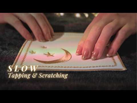 ASMR Slow & Gentle Tapping and Scratching🌙 Calm Hypnotic Tingles🍀(with BGM)