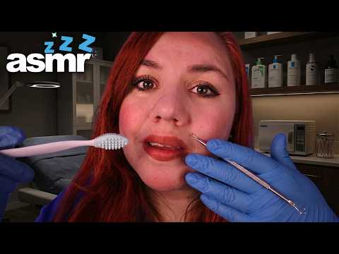ASMR DERMATOLOGA Relajante Tocando tu CARITA | Masaje y Exfoliacion Roleplay