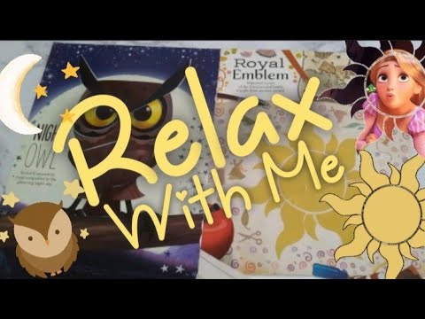 LO-FI ASMR TRIGGERS:DISNEY'S TANGLED ROYAL ☀️ EMBLEM & NIGHT 🌕🦉OWL STICKER PUZZLE  #83