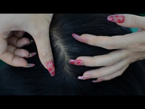 ASMR 1 Hour Scalp Scratching, Head Scratching With Long Nails Relaxing For Sleep ( No Talking )
