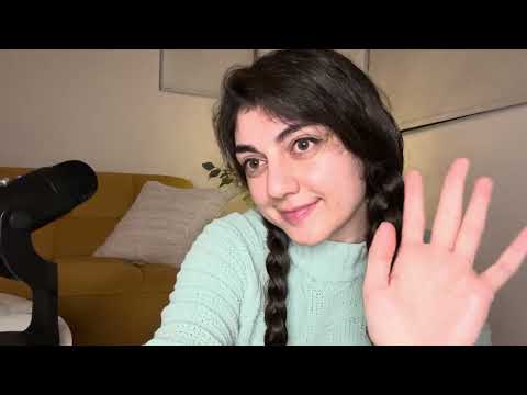 ASMR hair brushing, combing and braiding long hair [hair over face, mic brushing, tapping sounds] :)