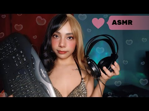 ASMR TRIGGERS EM COISINHAS DE PC, TAPPING EM SETUP, relaxing triggers on the computer #ASMR